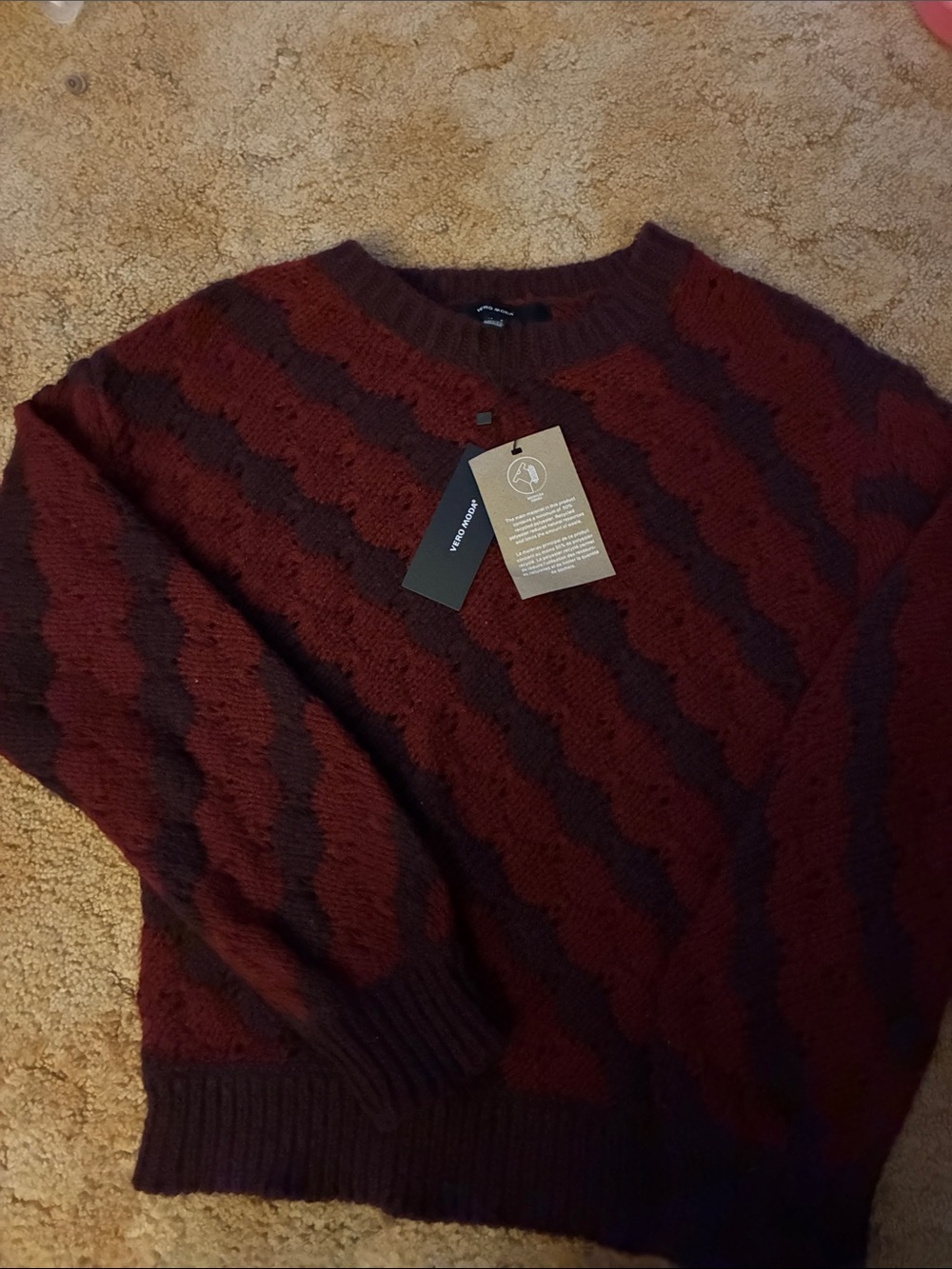 Vera Moda Burgandy Pullover Sweater